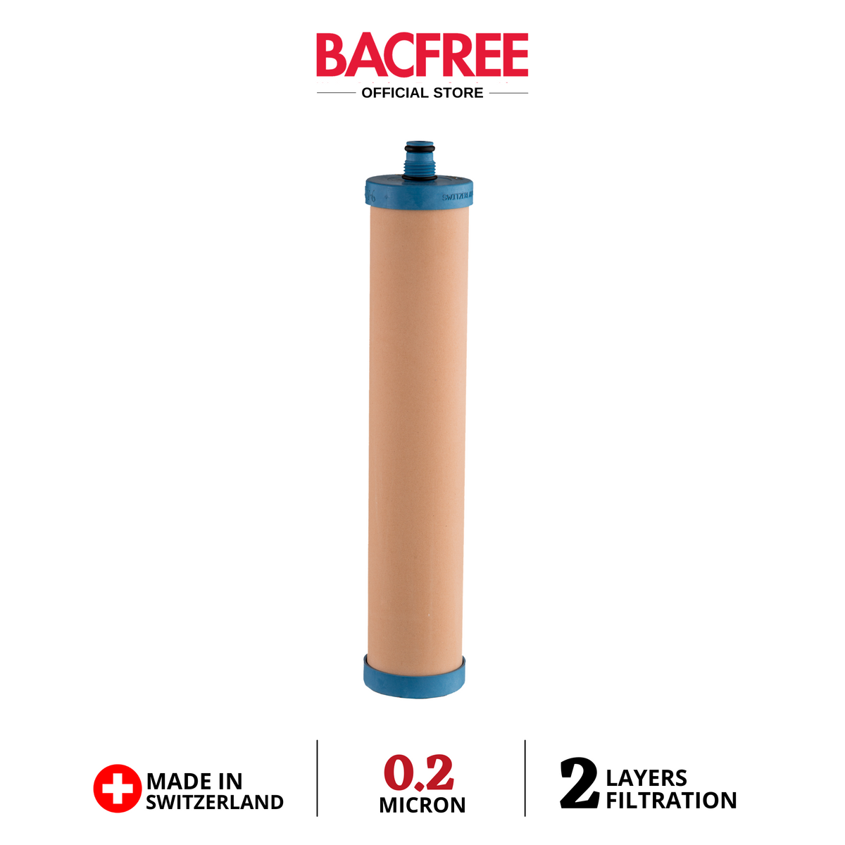 BACFREE SwissTech Premium Micro-ceramic Water Filter Cartridge