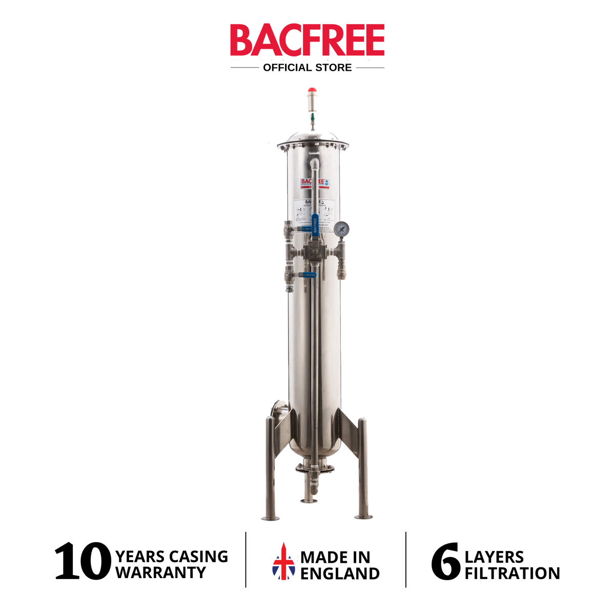 BACFREE ER19M Stainless Steel 304 Matte Finishing Outdoor Water Filters
