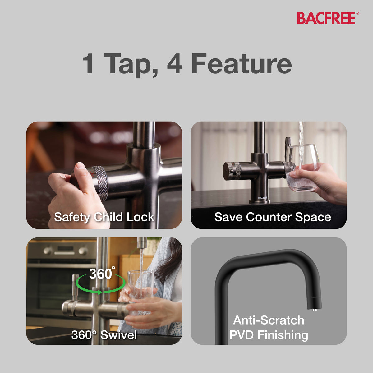 BACFREE Just Tap Quadro 4-In-1