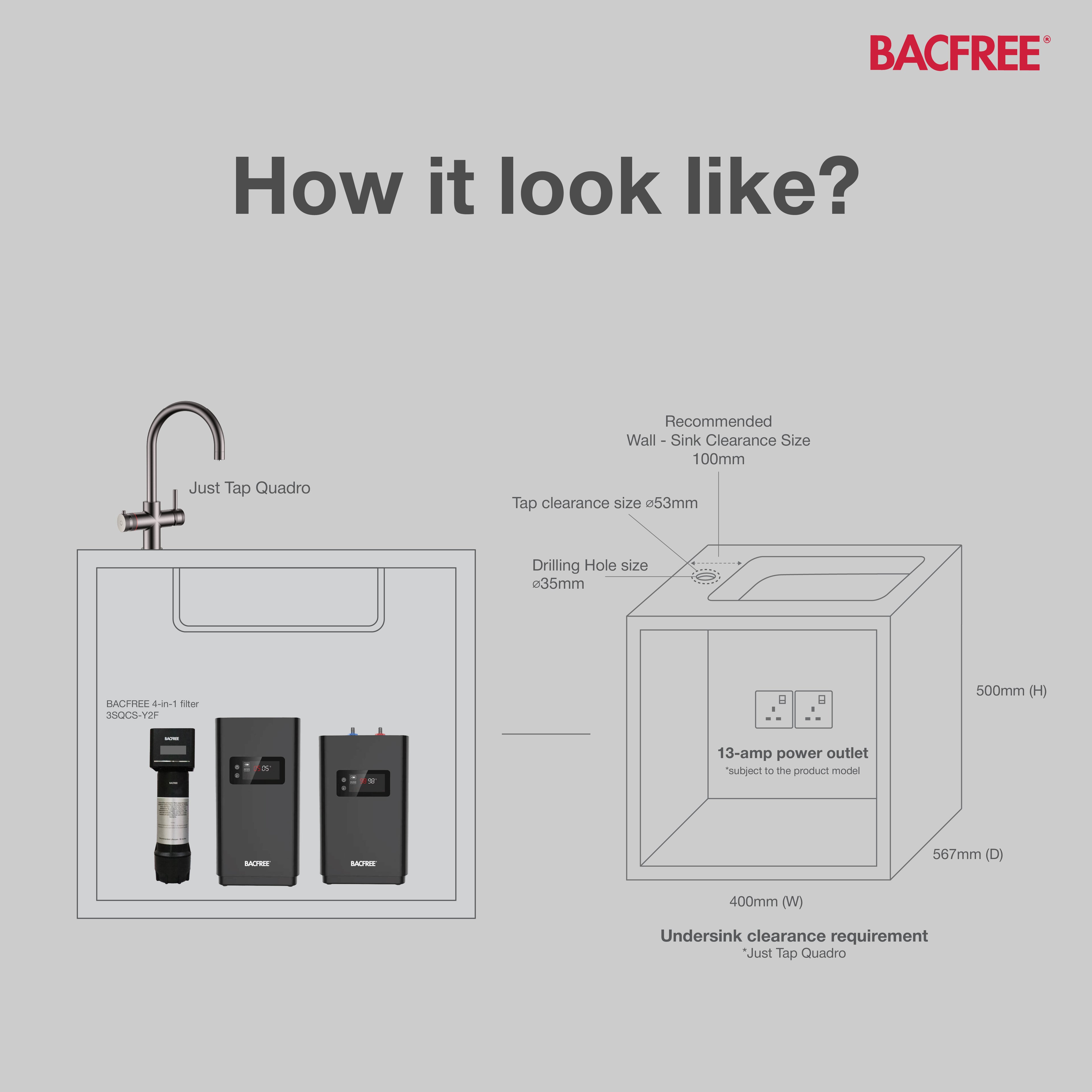 BACFREE Just Tap Quadro 4-In-1