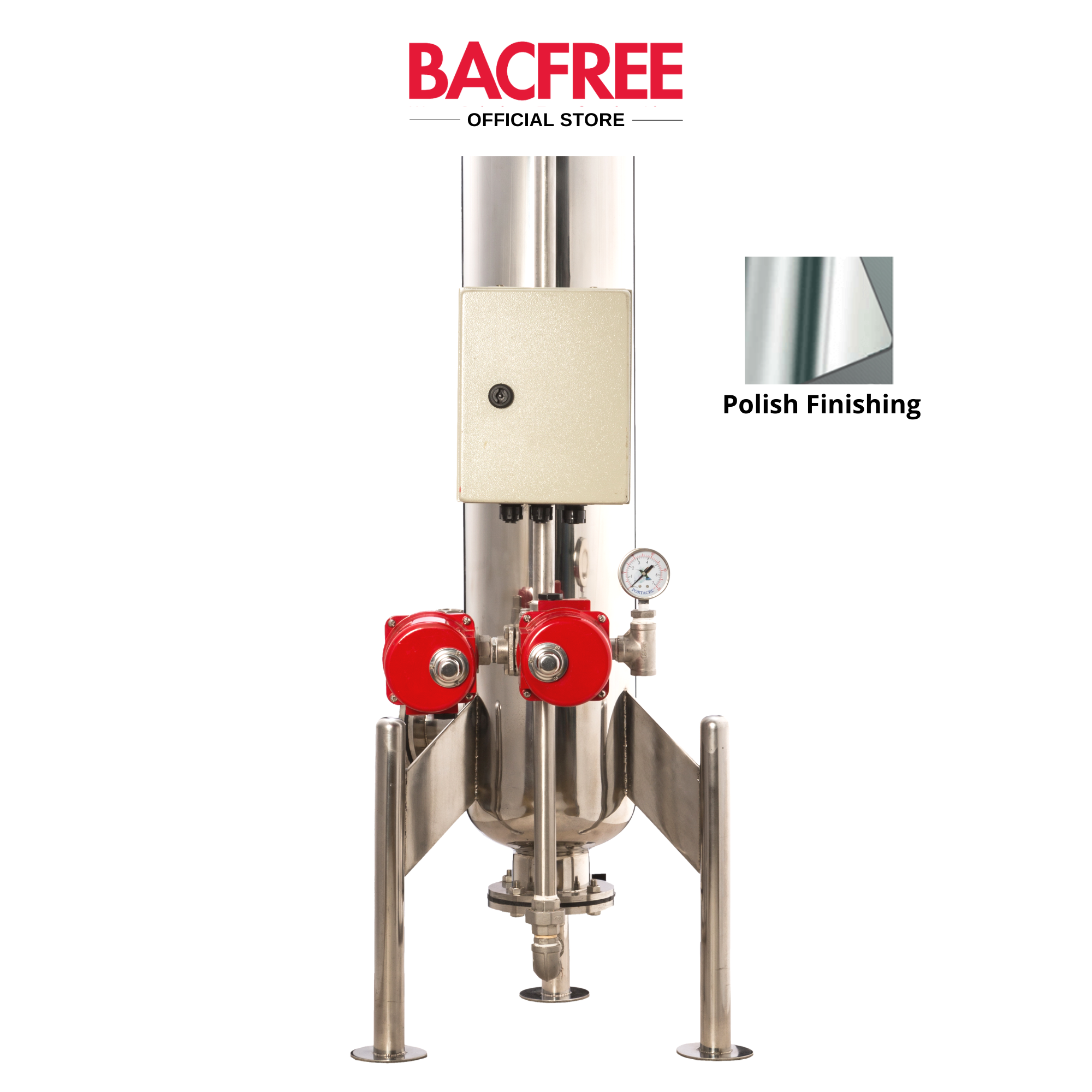 BACFREE ER19S Auto Polished Stainless Steel 304 Polished Finishing Outdoor Water Filters With